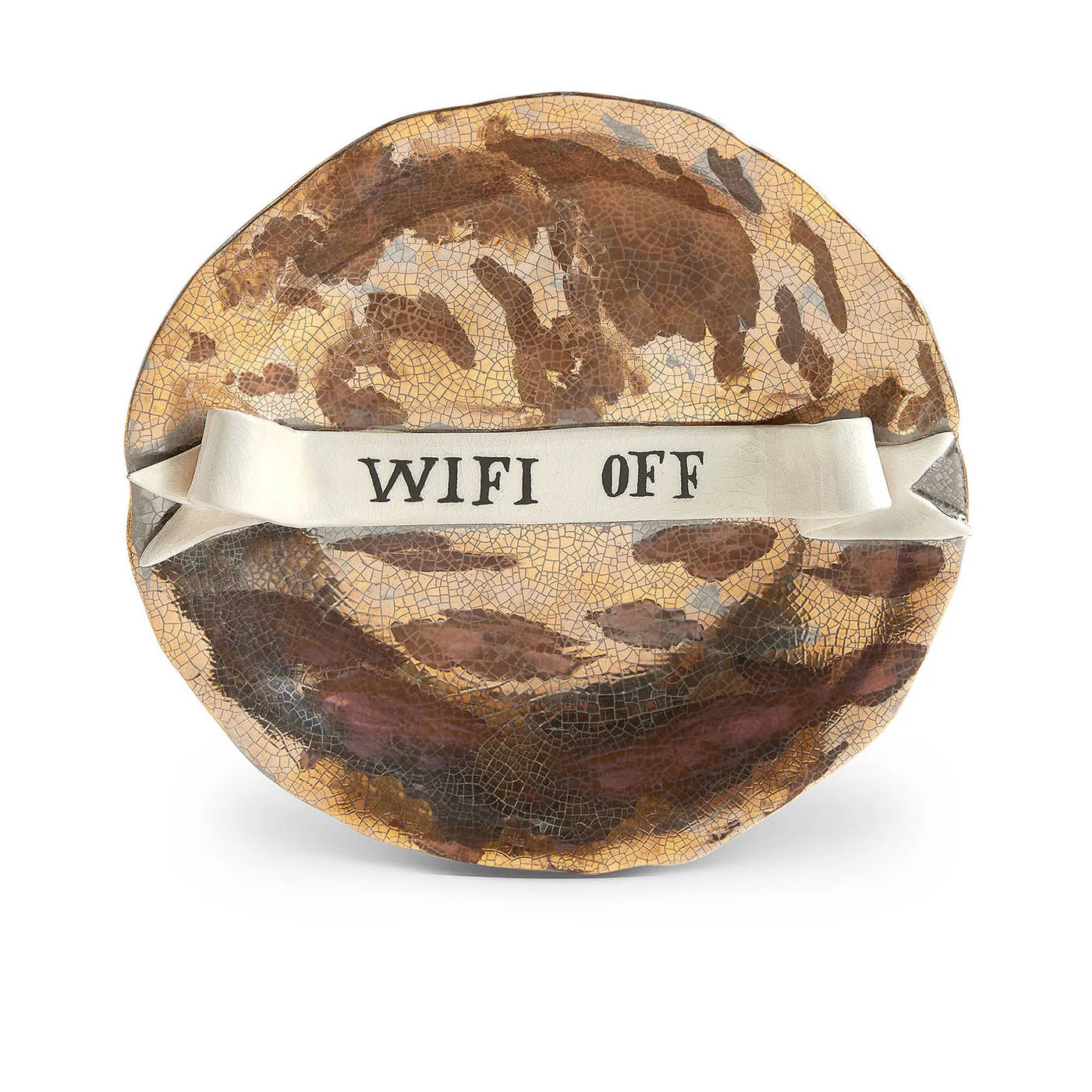 L'Object - Ruan Hoffman Plate with Ribbon "Wifi Off"