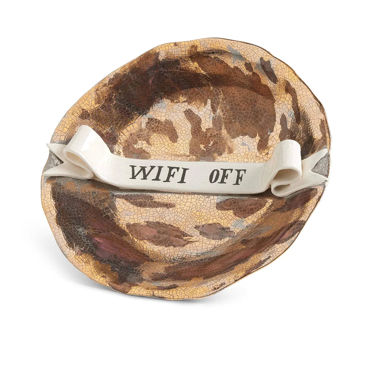 L'Object - Ruan Hoffman Plate with Ribbon "Wifi Off"