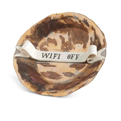 L'Object - Ruan Hoffman Plate with Ribbon "Wifi Off"
